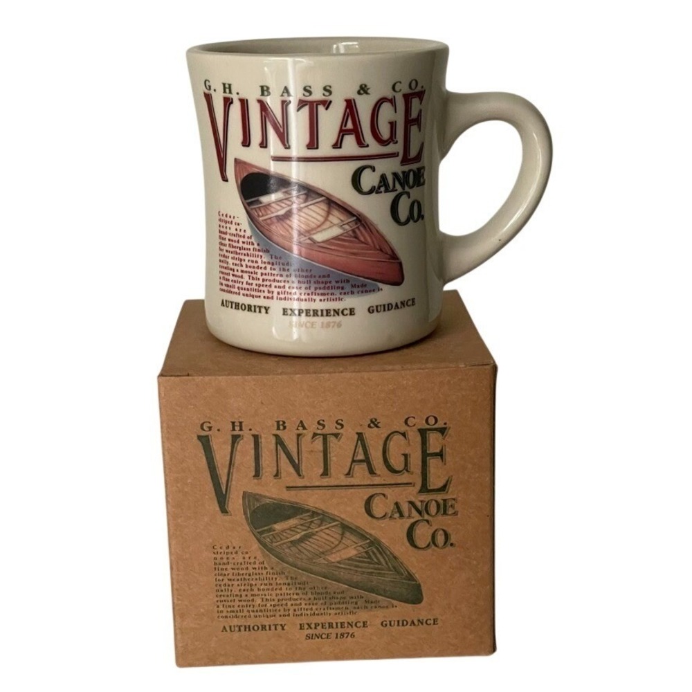 G.H. Bass & Co Vintage‎ Canoe Co Coffee Mug w/ Original Box